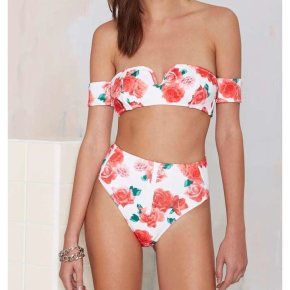 Nasty Gal Stuns n' Roses Bikini Set